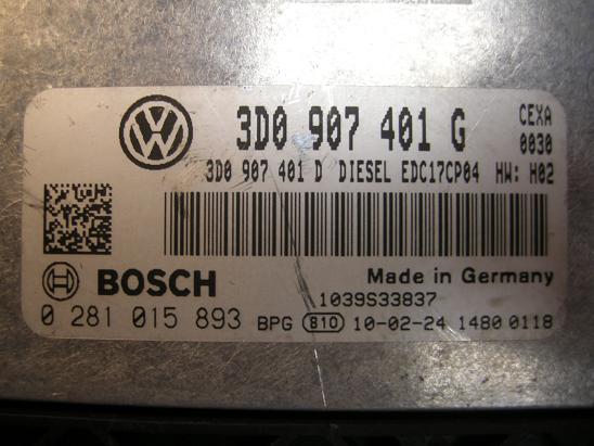 Блок управления двигателем (ECU) AUDI, VW 3D0907401G