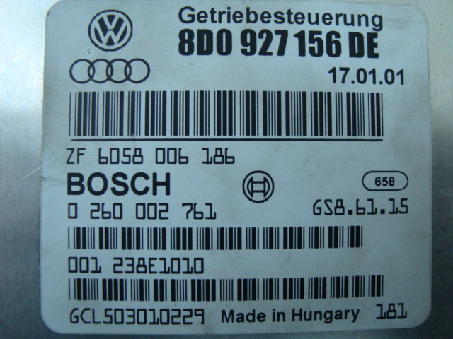 Блок управления двигателем (ECU) AUDI, VW 8D0927156DE