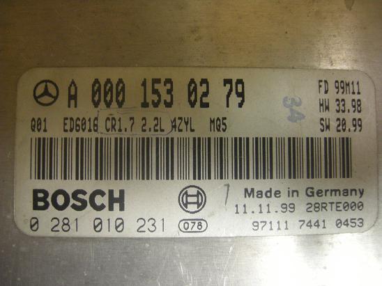 Блок управления двигателем Mercedes 0001530279