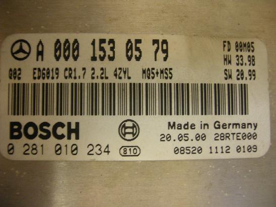 Блок управления двигателем Mercedes 0001530579