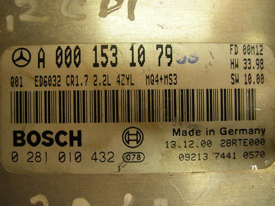 Блок управления двигателем Mercedes 0001531079