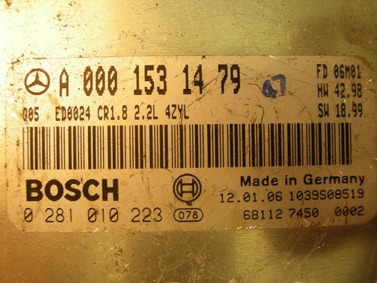 Блок управления двигателем Mercedes 0001531479