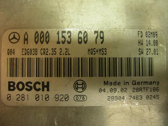 Блок управления двигателем Mercedes 0001536079