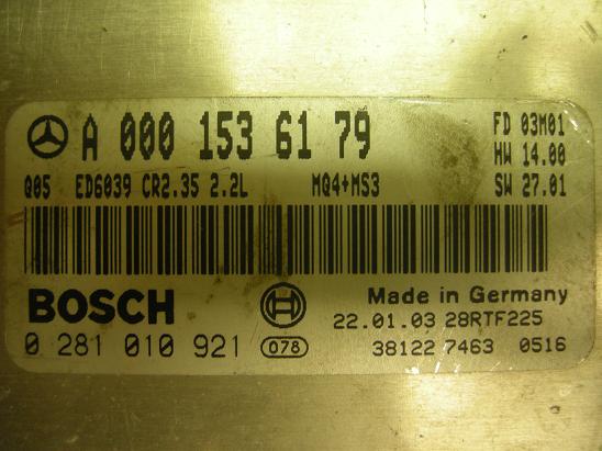Блок управления двигателем Mercedes 0001536179