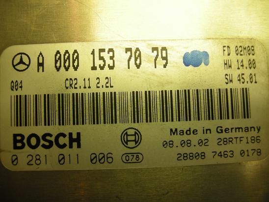 Блок управления двигателем Mercedes 0001537079