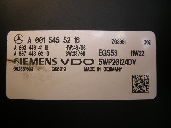 Блок управления двигателем (ECU)Mercedes 0015455216