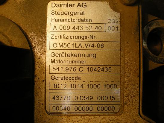Блок управления двигателем (ECU)Mercedes 0094435240