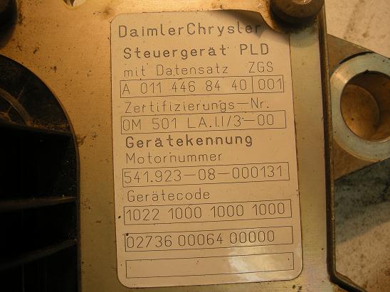 Блок управления двигателем (ECU) Mercedes 0114468440