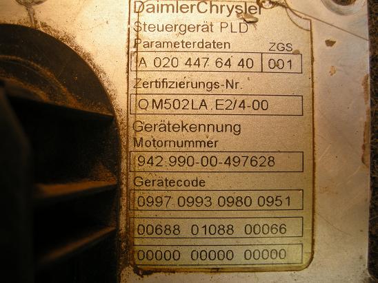 Блок управления двигателем (ECU)Mercedes 0204476440