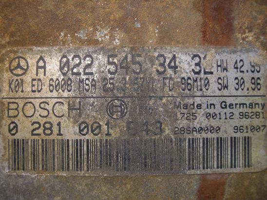 Блок управления двигателем Mercedes 0225453432