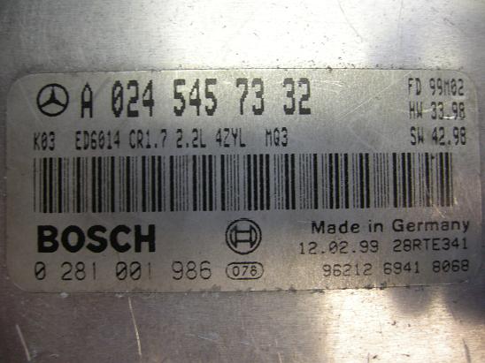 Блок управления двигателем (ECU)Mercedes 0245457332