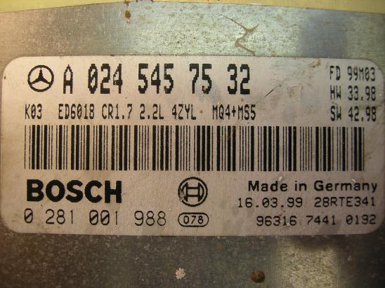 Блок управления двигателем Mercedes 0245457532