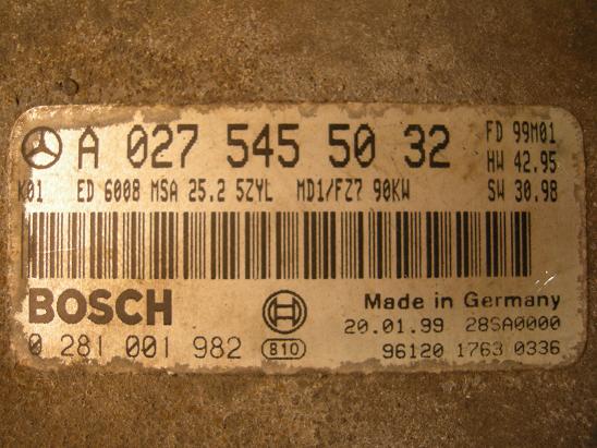 Блок управления двигателем Mercedes 0275455032