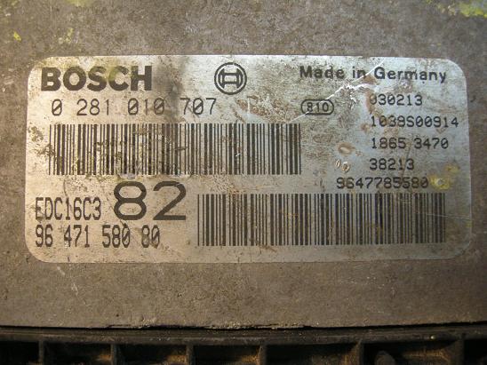 Блок управления двигателем Peugeot&Citroen 0281010707