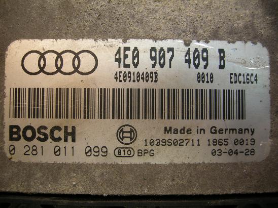 Блок управления двигателем (ECU) AUDI, VW 0281011099