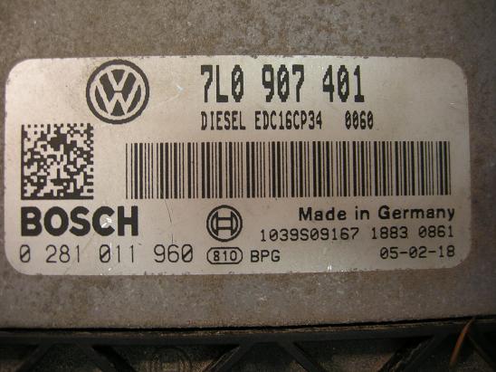 Блок управления двигателем (ECU) AUDI, VW 0281011960