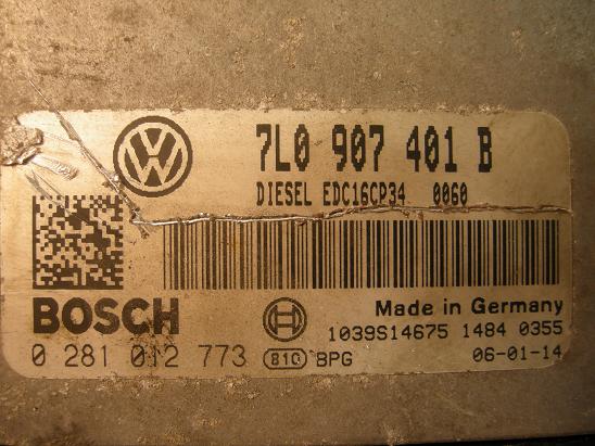 Блок управления двигателем (ECU) AUDI, VW 0281012773