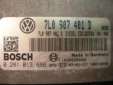 Блок управления двигателем (ECU) AUDI, VW 0281013686