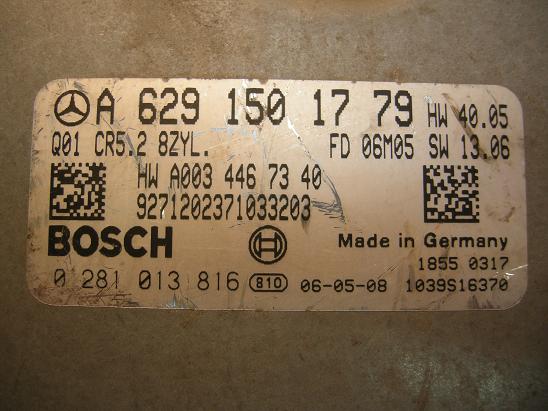 Блок управления двигателем (ECU) Mercedes 0281013816