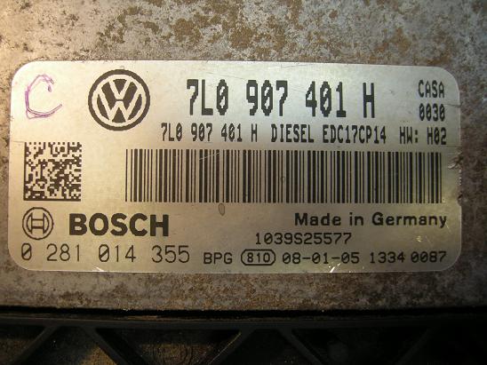 Блок управления двигателем (ECU) AUDI, VW 0281014355