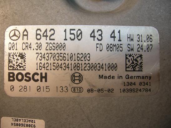 Блок управления двигателем (ECU) Mercedes 0281015133