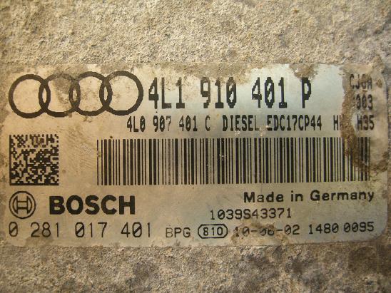 Блок управления двигателем (ECU) AUDI, VW 0281017401