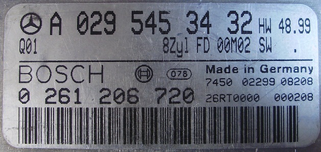 Блок управления двигателем Mercedes 0295453432