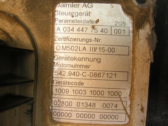 Блок управления двигателем (ECU) Mercedes 0344477540