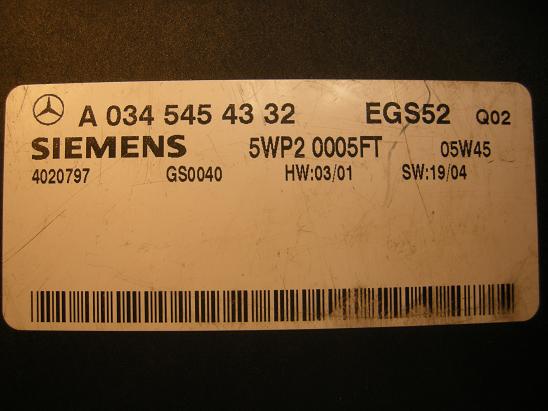 Блок управления двигателем (ECU)Mercedes 0345454332