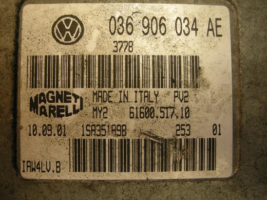 Блок управления двигателем (ECU) AUDI, VW 036906034AE