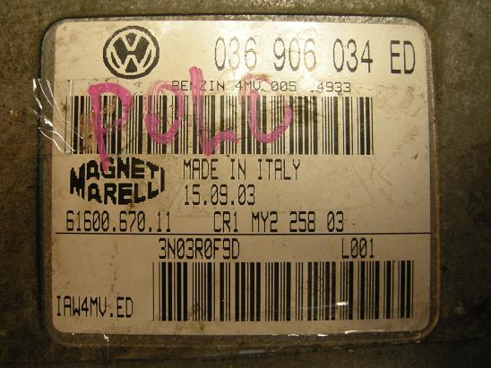Блок управления двигателем (ECU) AUDI, VW 036906034ED