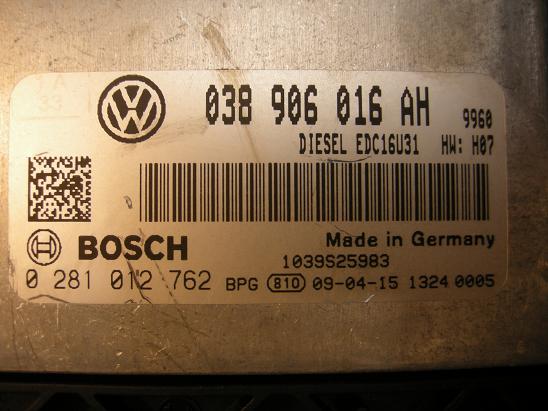 Блок управления двигателем (ECU) AUDI, VW 038906016AH