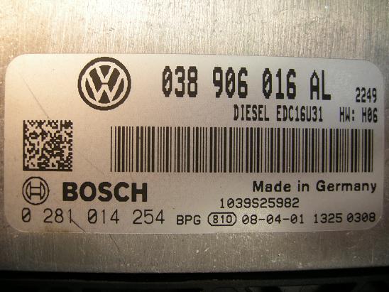 Блок управления двигателем AUDI, VW 038906016AL