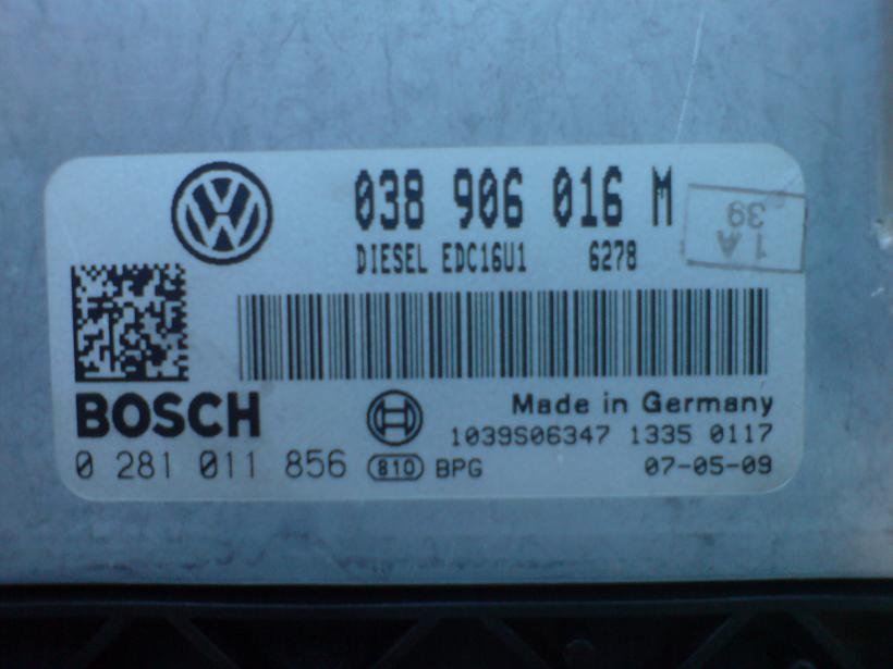Блок управления двигателем AUDI, VW 038906016M
