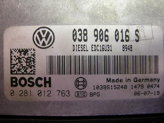 Блок управления двигателем AUDI, VW 038906016S