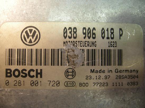 Блок управления двигателем AUDI, VW 038906018P