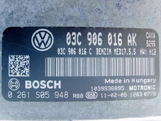 Блок управления двигателем AUDI, VW 03C906016AK