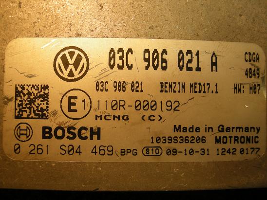 Блок управления двигателем AUDI, VW 03C906021A