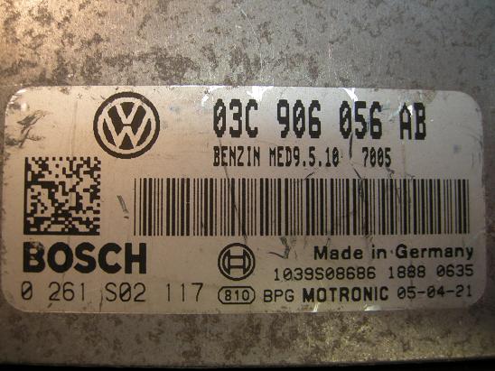 Блок управления двигателем AUDI, VW 03C906056AB