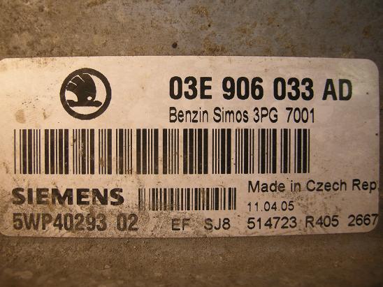 Блок управления двигателем AUDI, VW 03E906033AD
