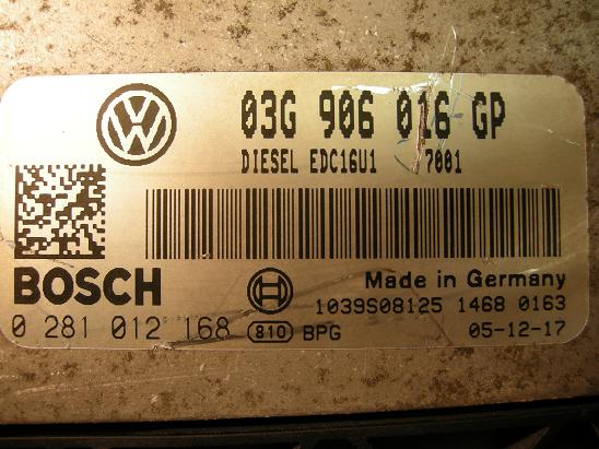 Блок управления двигателем AUDI, VW 03G906016GP