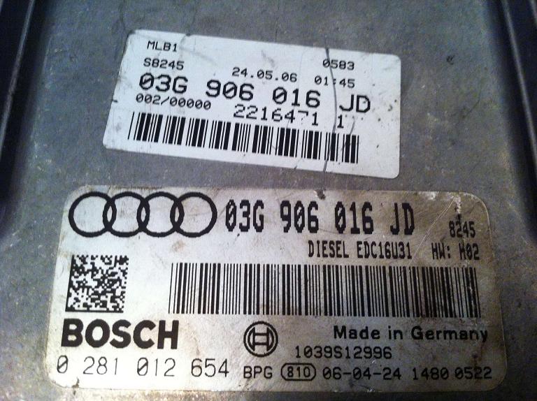 Блок управления двигателем AUDI, VW 03G906016JD