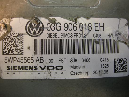 Блок управления двигателем AUDI, VW 03G906018EH