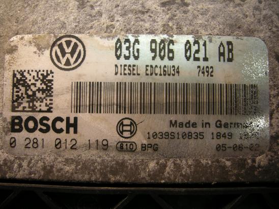 Блок управления двигателем AUDI, VW 03G906021AB