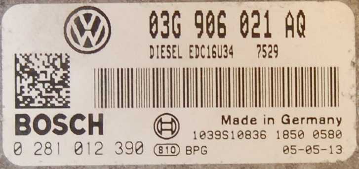 Блок управления двигателем AUDI, VW 03G906021AQ