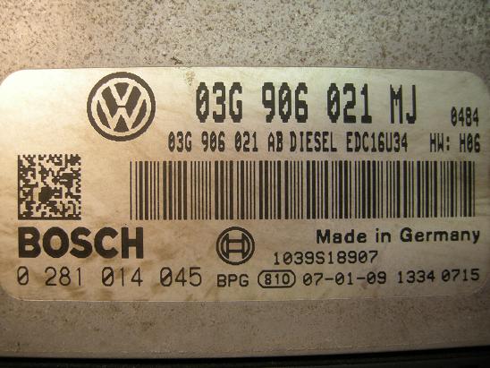 Блок управления двигателем AUDI, VW 03G906021MJ