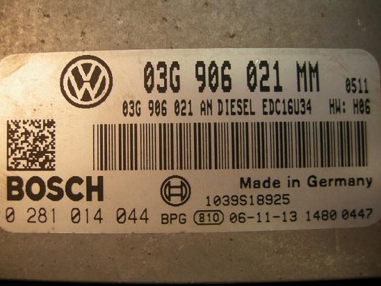 Блок управления двигателем AUDI, VW 03G906021MM
