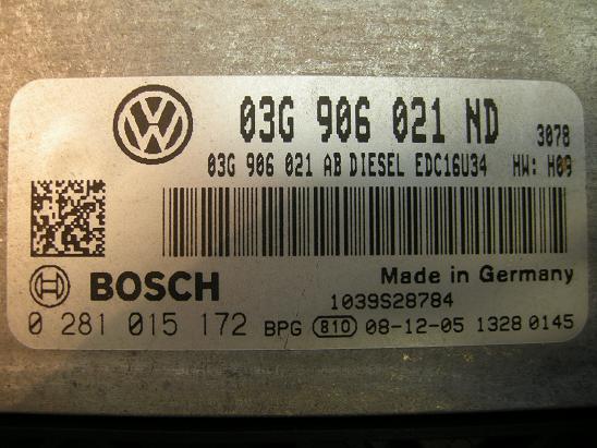 Блок управления двигателем AUDI, VW 03G906021ND