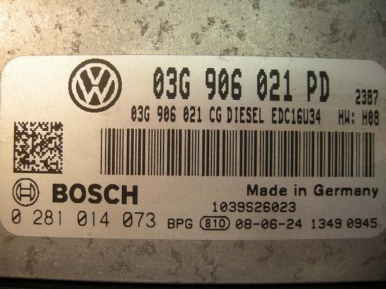 Блок управления двигателем AUDI, VW 03G906021PD