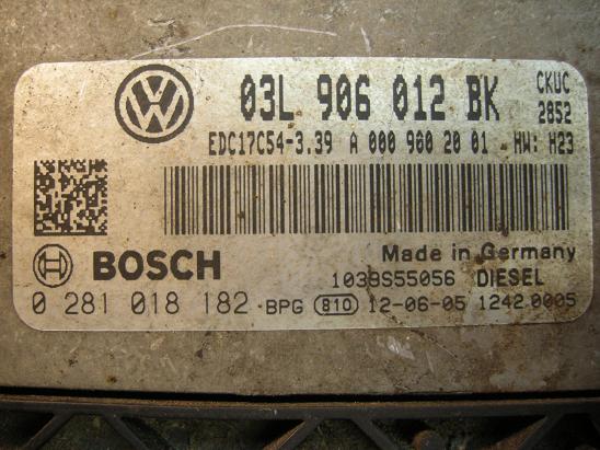 Блок управления двигателем AUDI, VW 03L906012BK